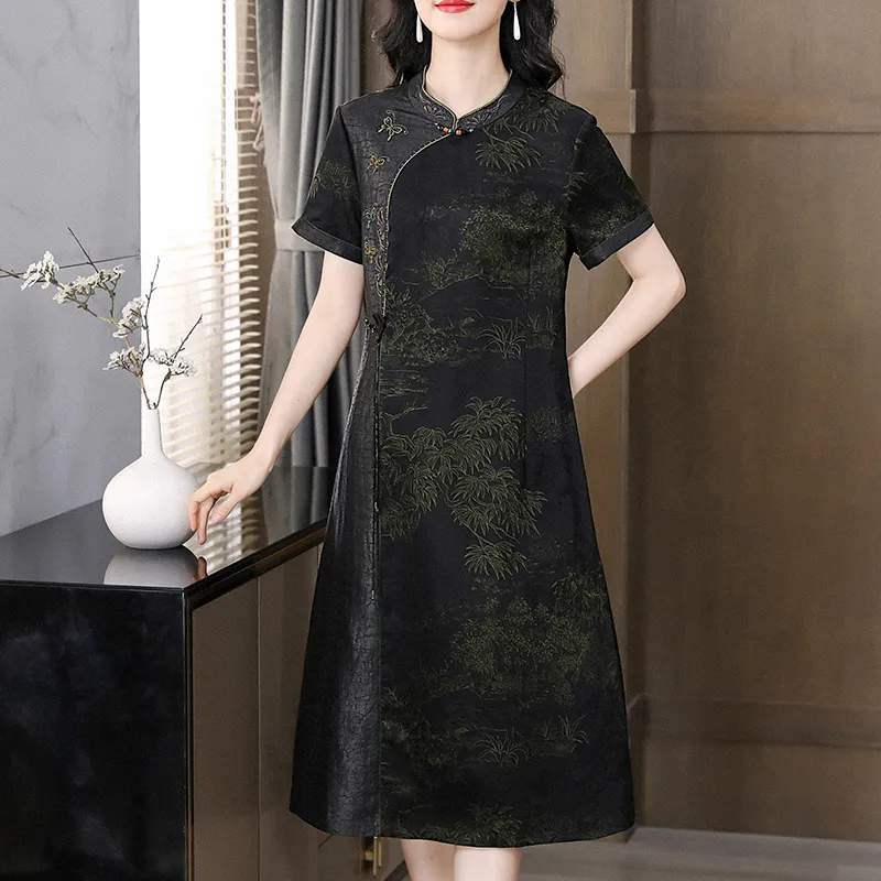 Yi Mengyuan Short Sleeved Dress Women's-4