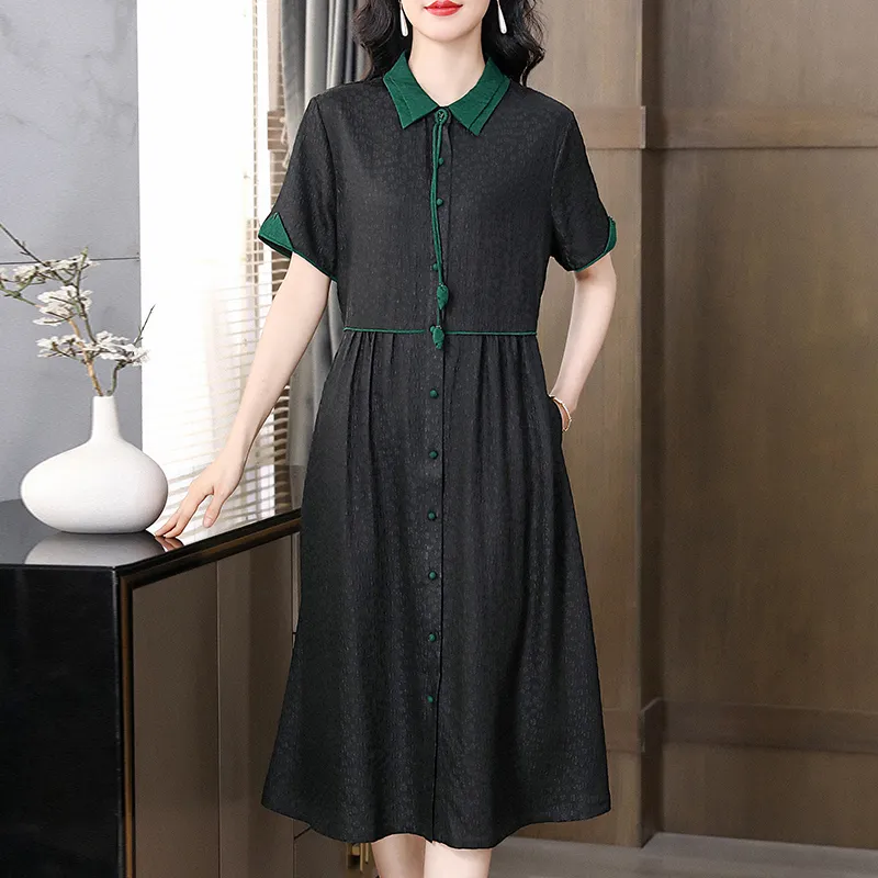 Yi Mengyuan Short Sleeved Dress Women's-2