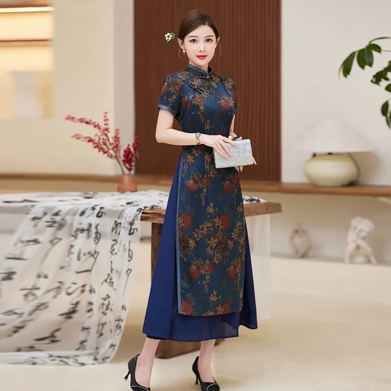 Yi Mengyuan Short Sleeved Dress Women's-5