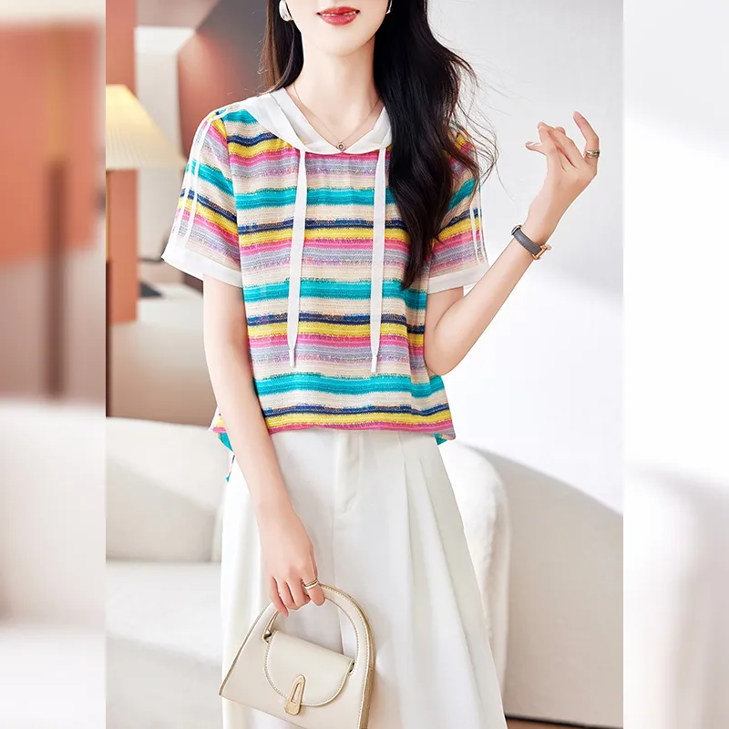 Yi Mengyuan Silk T shirt Women's-3