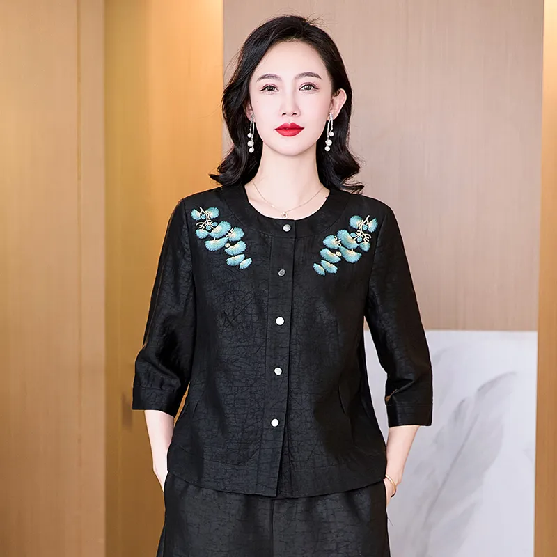Yi Mengyuan Shirts Women's Black-6