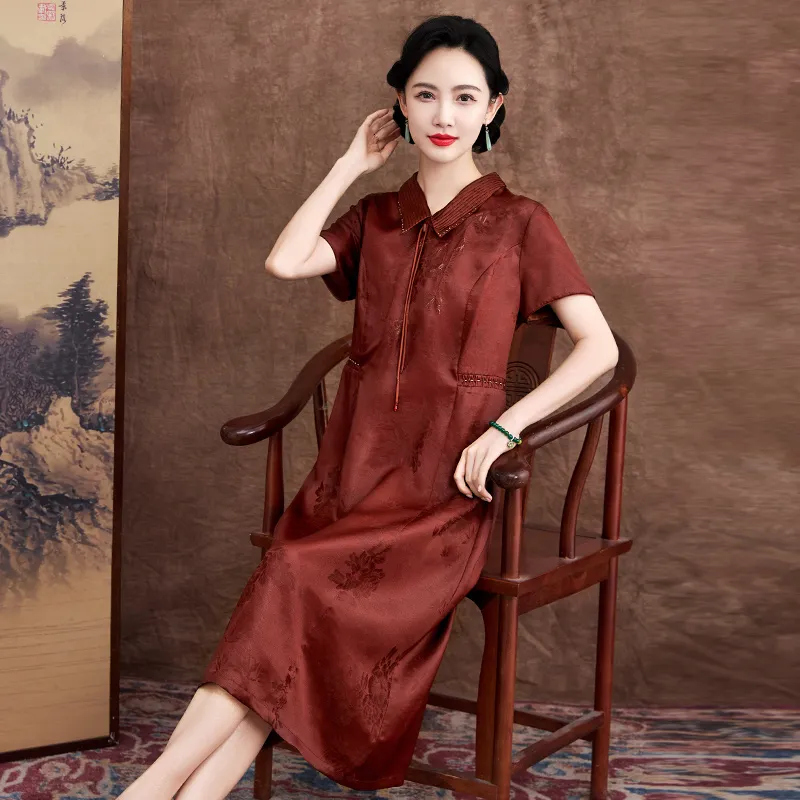 Yi Mengyuan Short Sleeved Dress Women's-2