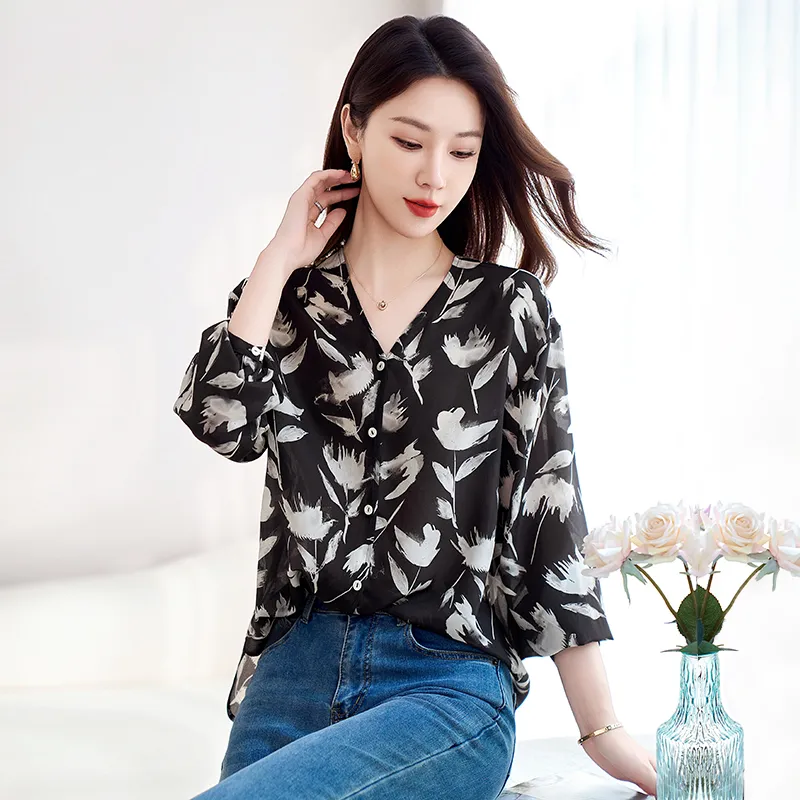 Yi Mengyuan Shirts Women's Black-3