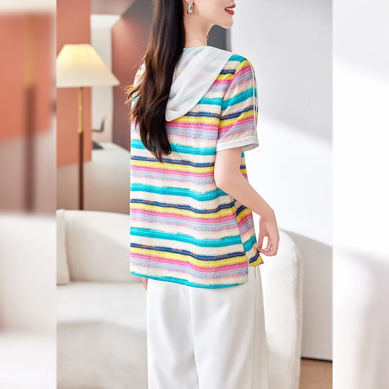 Yi Mengyuan Silk T shirt Women's-1