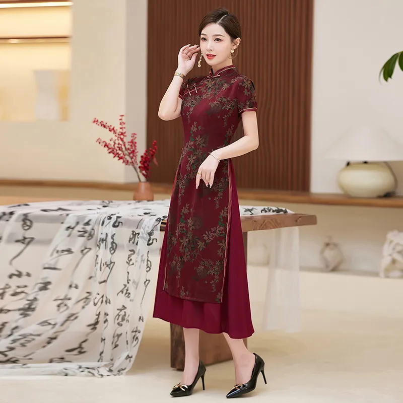 Yi Mengyuan Short Sleeved Dress Women's-2