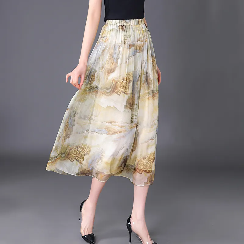 Yi Mengyuan Casual Long Skirt Women's-2