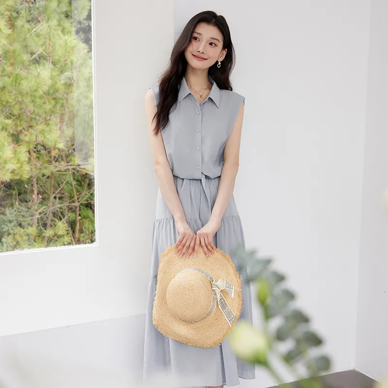 Yi Mengyuan Sleeveless Dress Women's-13