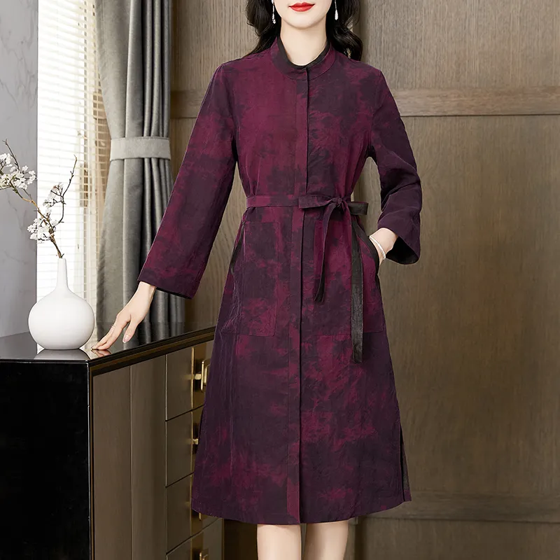 Yi Mengyuan Long-Sleeved Dresses Women's Image Color-2
