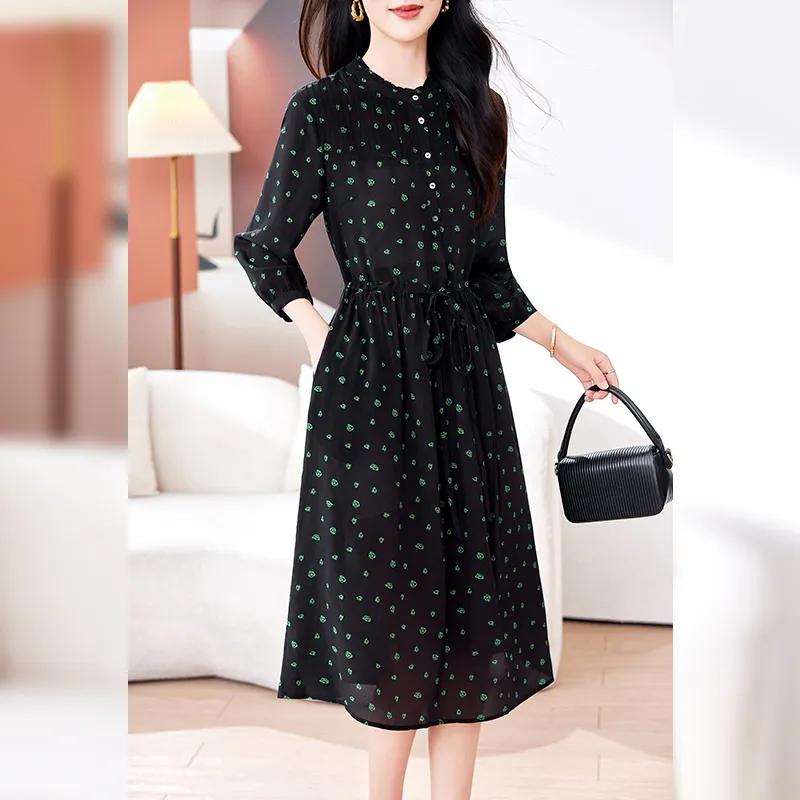 Yi Mengyuan Long Sleeved Dress Women's-4