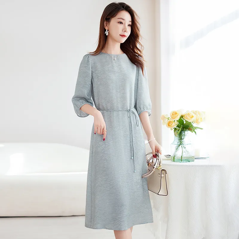 Yi Mengyuan Silk Short Sleeved Dress Women's-2