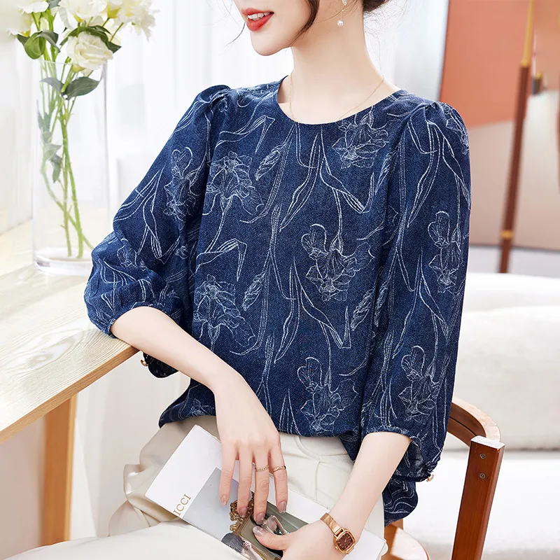 Yi Mengyuan Silk T shirt Women's-4