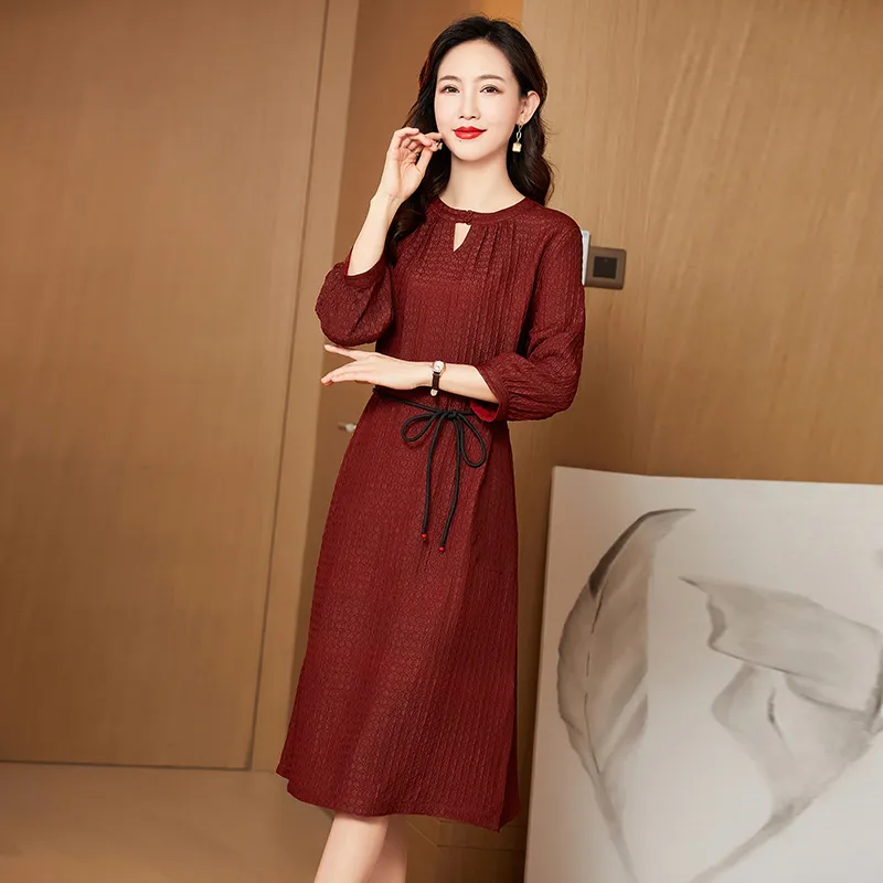 Yi Mengyuan Silk Short Sleeved Dress Women's-4