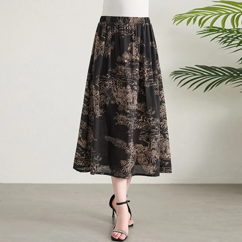 Yi Mengyuan Casual Long Skirt Women's-1