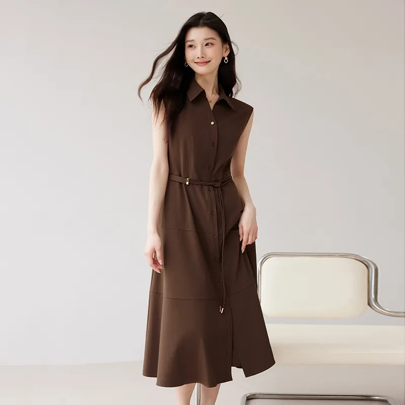 Yi Mengyuan Sleeveless Dress Women's-9