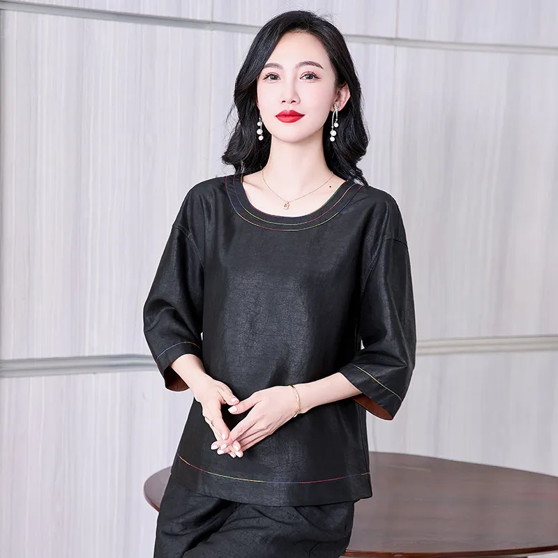 Yi Mengyuan Shirts Women's Black-2