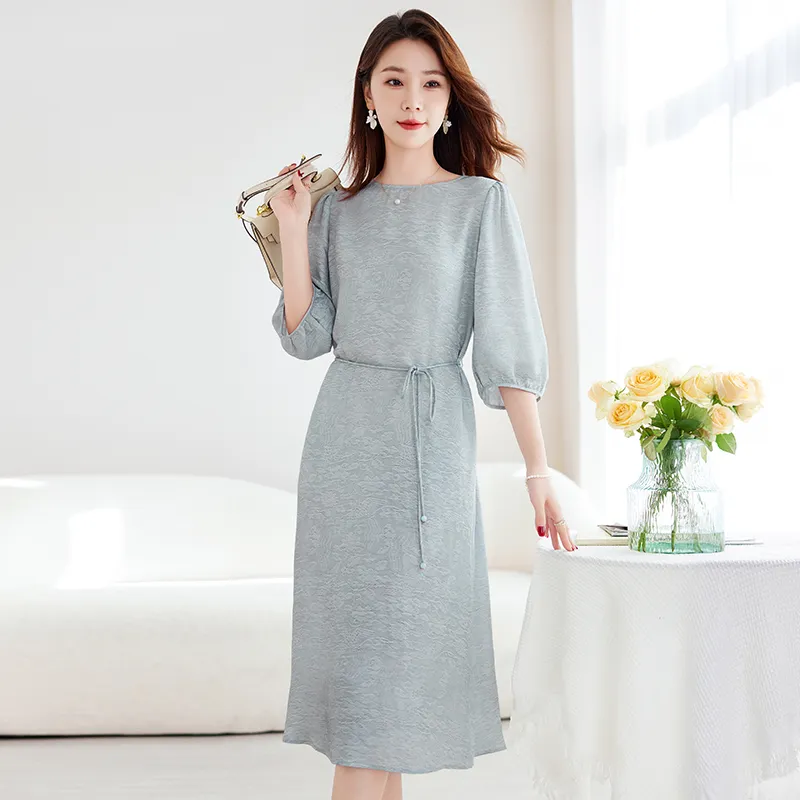 Yi Mengyuan Silk Short Sleeved Dress Women's-1