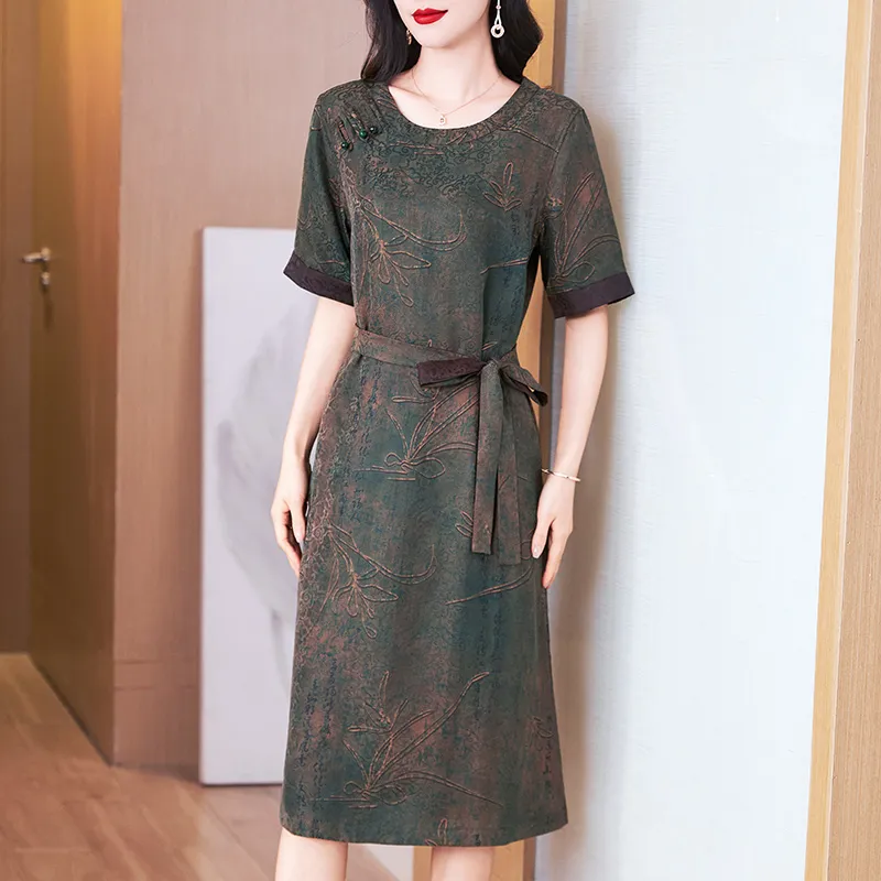 Yi Mengyuan Short Sleeved Dress Women's-2