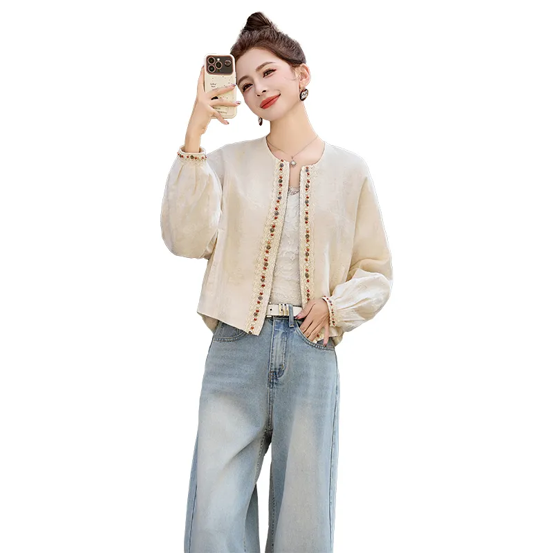 Yi Mengyuan Jacket Women's Beige-6