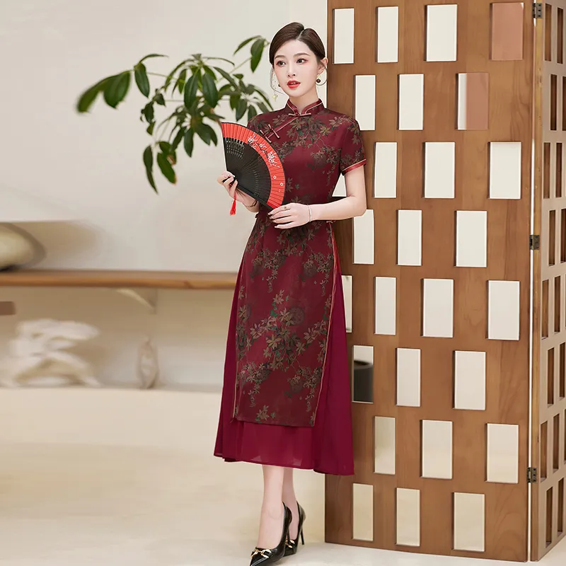 Yi Mengyuan Short Sleeved Dress Women's-1