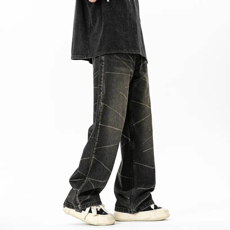 DESSO Jeans Unisex Black Gray Tie Dye-7