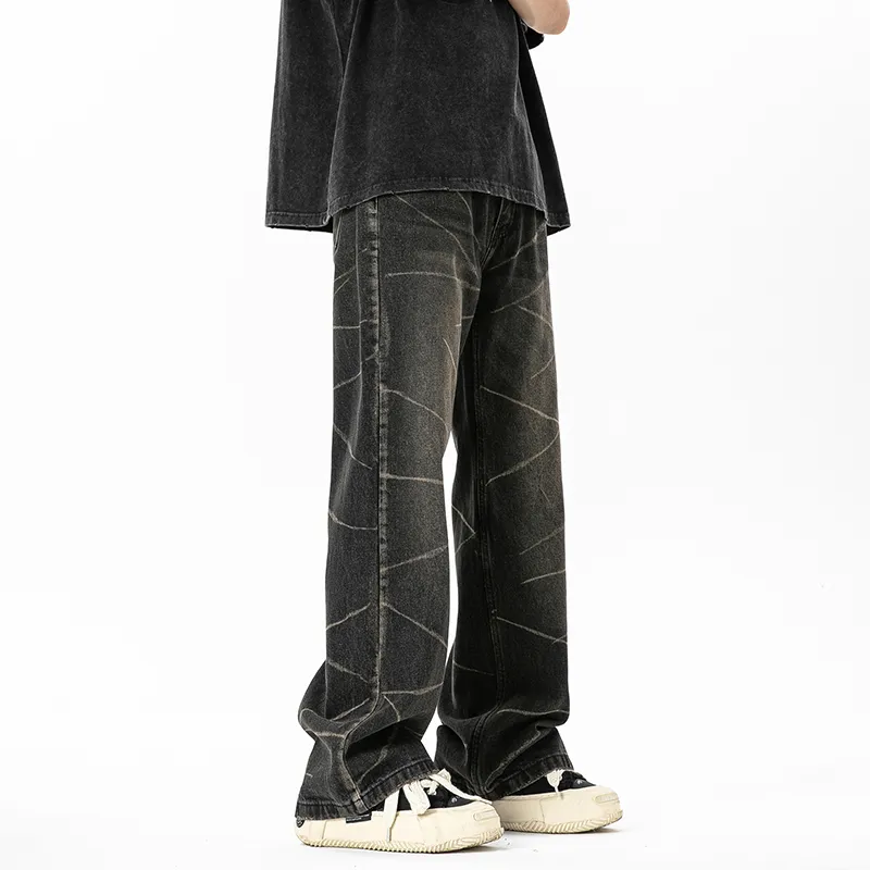 DESSO Jeans Unisex Black Gray Tie Dye-6