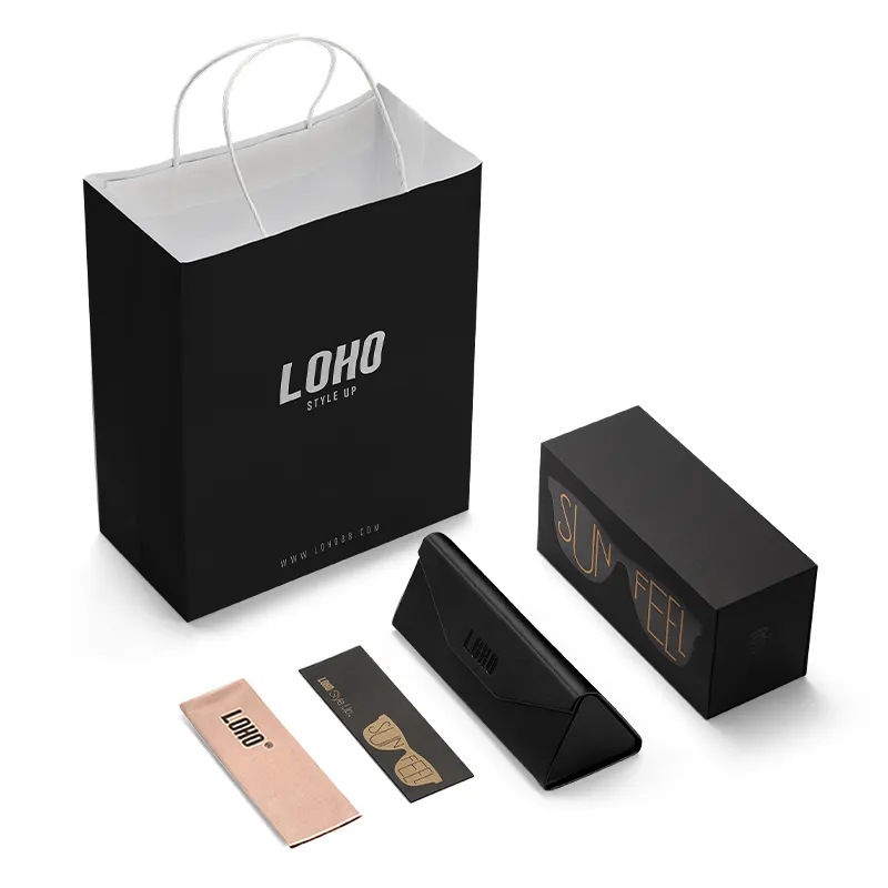 LOHO TR90 Square Large Frame Sunglasses For A Slimmer Face Appearance Unisex Black-9
