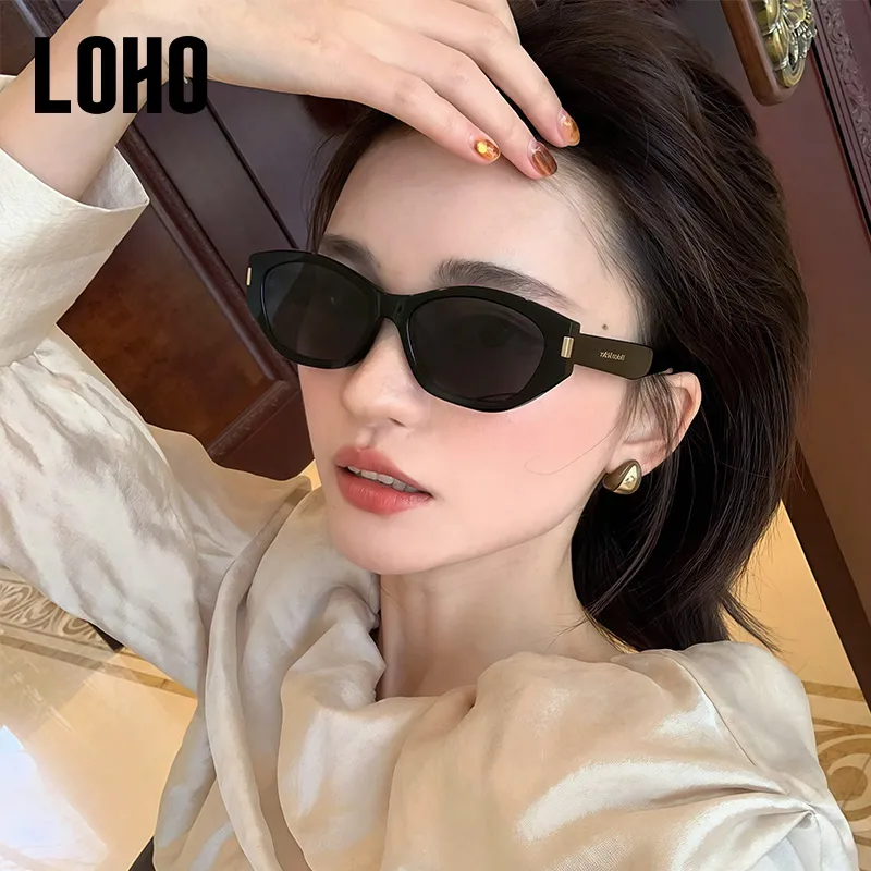 LOHO Plate Frame Irregular Shape Sunglasses Unisex-4