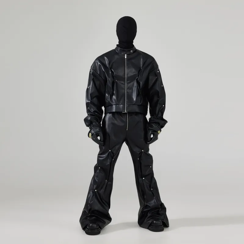 FRKM Leather Jackets Men Black-4