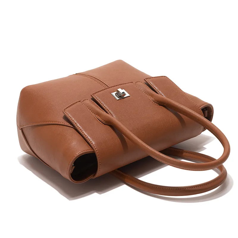 GXFMOD Genuine Leather One Shoulder Handbag Regular Women's Brown-1