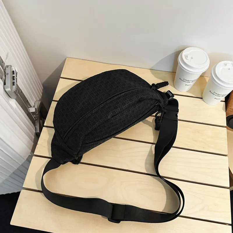 COLINS KEIRS PU Minimalist Style Sports One Shoulder Cycling Fanny Pack Sling Bag Regular Unisex Black-6