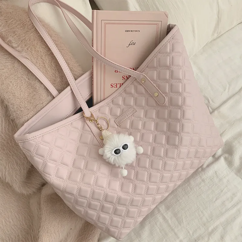 COLINS KEIRS Synthetic Leather Tote Bag, Shoulder Bag Women's Pink-3