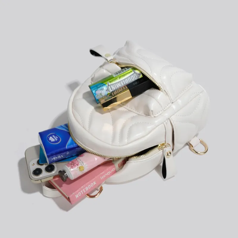 COLINS KEIRS Synthetic Leather Backpack Women's White-6