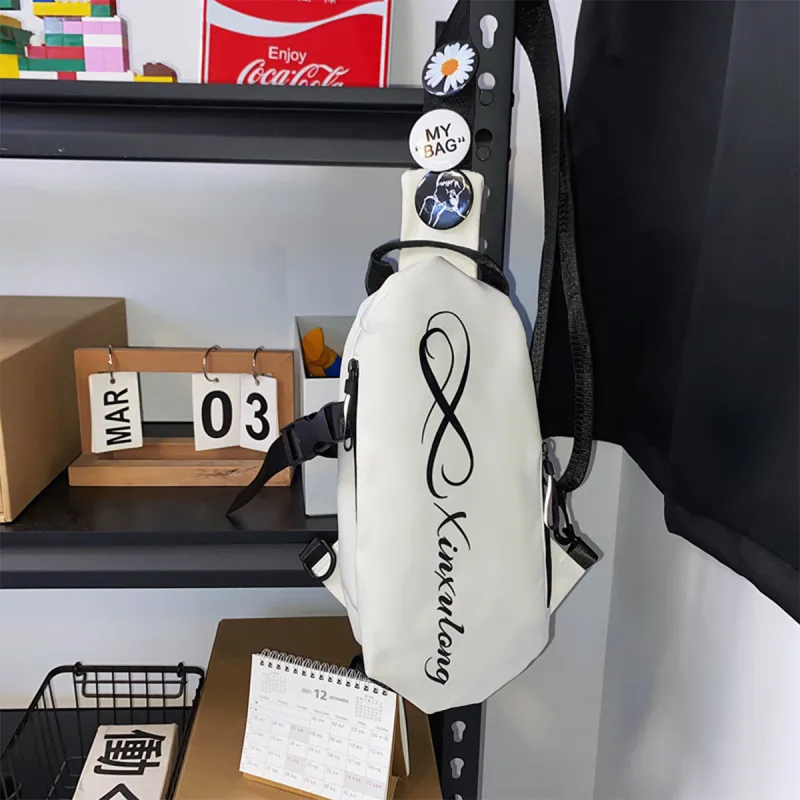 COLINS KEIRS Nylon Casual University Student Commute Sports Cycling Bag Sling Bag Regular Unisex White-4