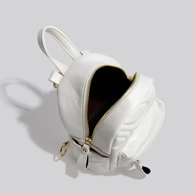 COLINS KEIRS Synthetic Leather Backpack Women's White-5