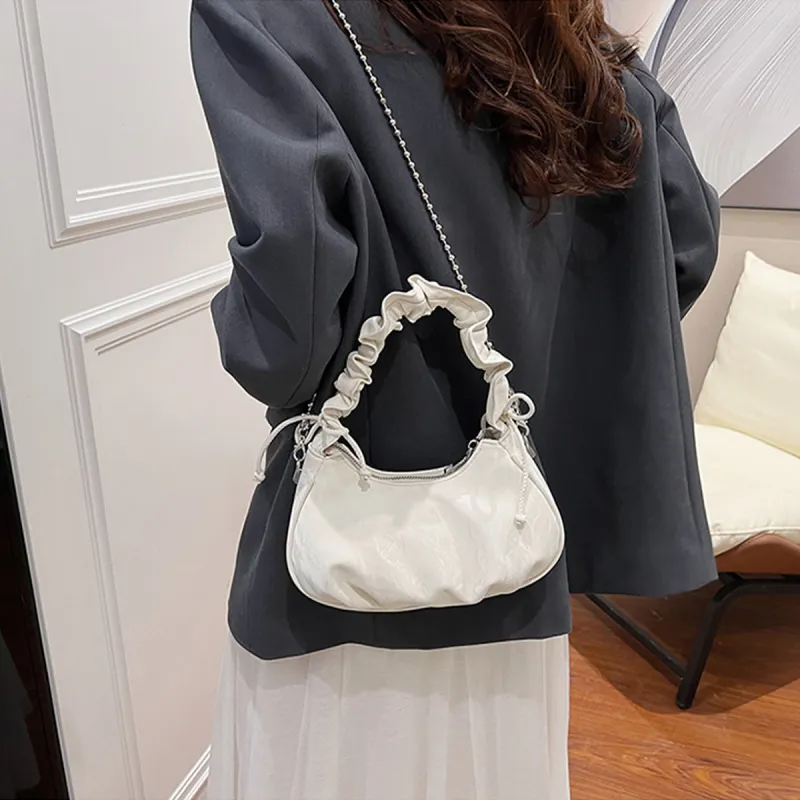 COLINS KEIRS Synthetic Leather Shoulder Bag Women's White-3