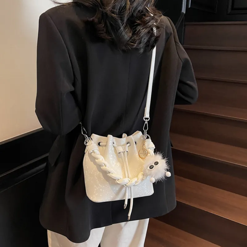 COLINS KEIRS PU Fashion Bag Everyday Commute Versatile One Shoulder Crossbody Handbag Regular Women's Ecru-2