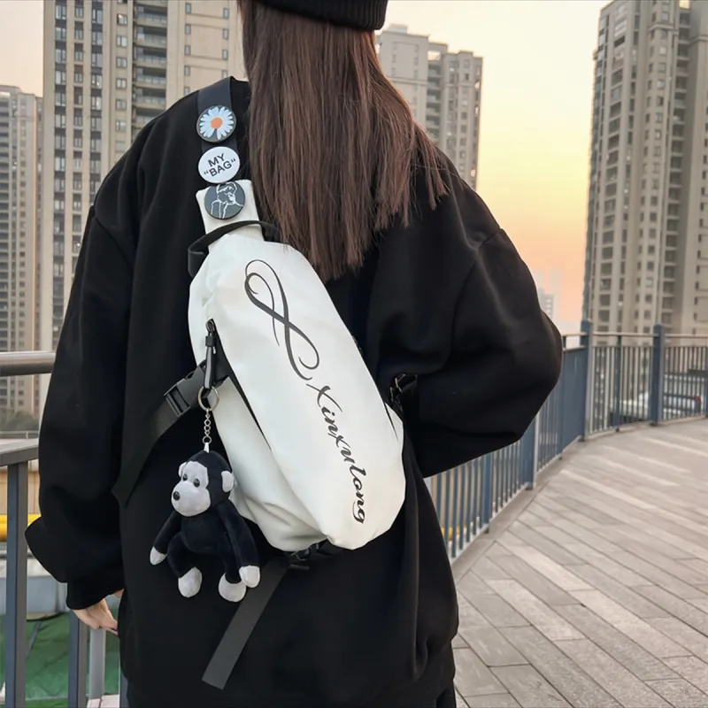 COLINS KEIRS Nylon Casual University Student Commute Sports Cycling Bag Sling Bag Regular Unisex White-3