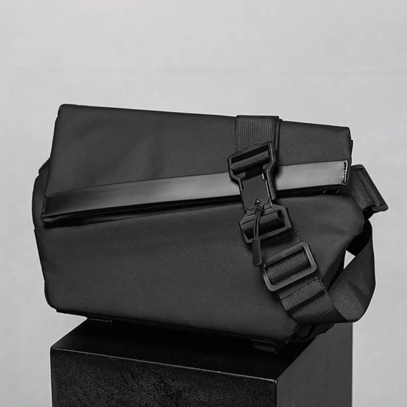 COLINS KEIRS Abrasion Resistant Material Crossbody Bag Unisex Black-3