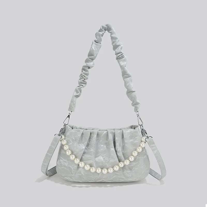 COLINS KEIRS Synthetic Leather Shoulder Bag Women's Silver-1