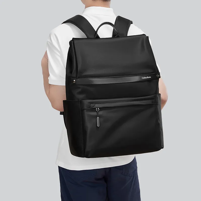 COLINS KEIRS Nylon Fabric Backpack Medium Size Men's Black-6