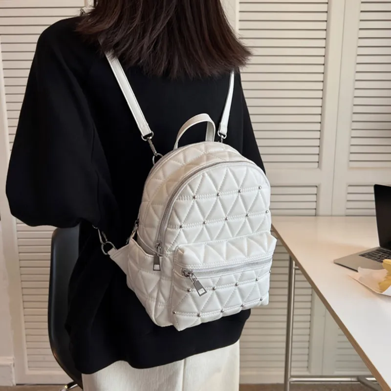 COLINS KEIRS PU Everyday Commute With Large Capacity Backpack Regular Women's White-2