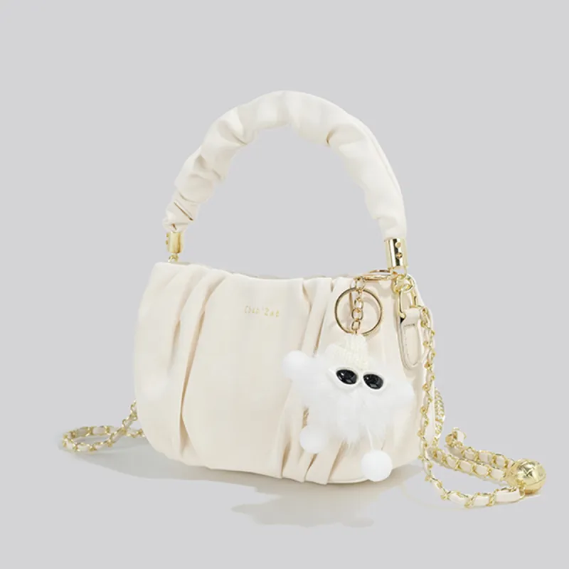 COLINS KEIRS Synthetic Leather Handbag Women's Ecru-1