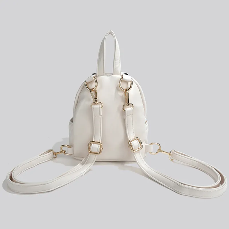 COLINS KEIRS Synthetic Leather Backpack Women's White-4
