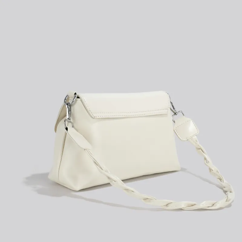 COLINS KEIRS Synthetic Leather Trendy Business Casual Crossbody Shoulder Bag Regular Women's Ecru-3
