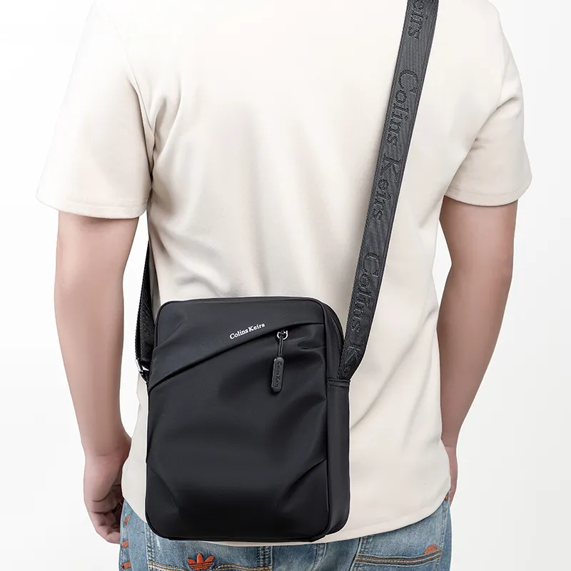 COLINS KEIRS Oxford Crossbody Bag Shoulder Bag Office Bag Regular Men's Black-5
