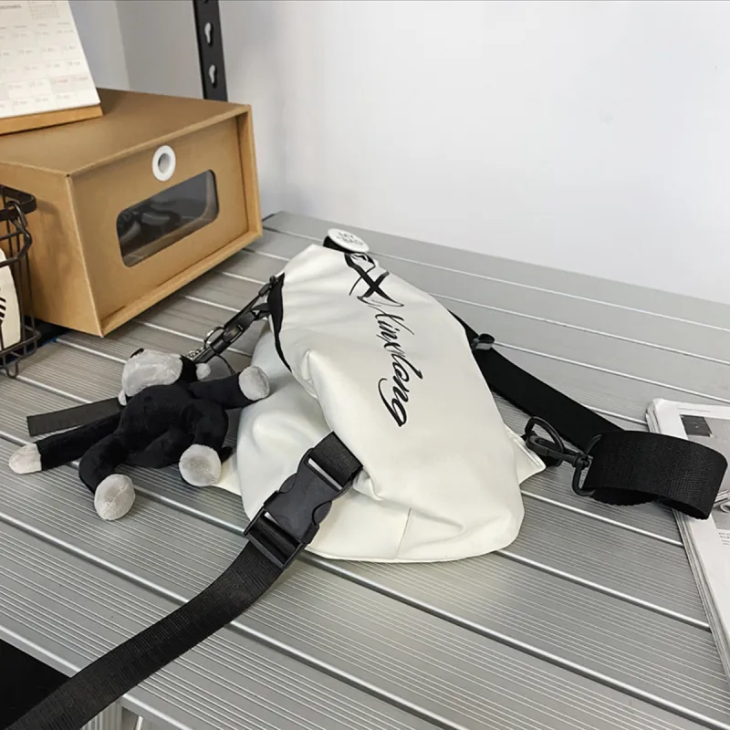 COLINS KEIRS Nylon Casual University Student Commute Sports Cycling Bag Sling Bag Regular Unisex White-7