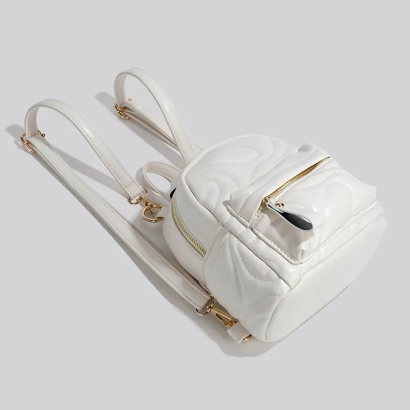 COLINS KEIRS Synthetic Leather Backpack Women's White-1