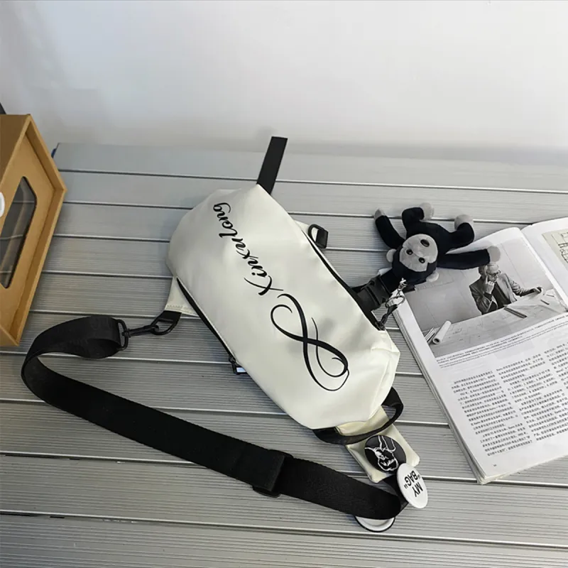 COLINS KEIRS Nylon Casual University Student Commute Sports Cycling Bag Sling Bag Regular Unisex White-5