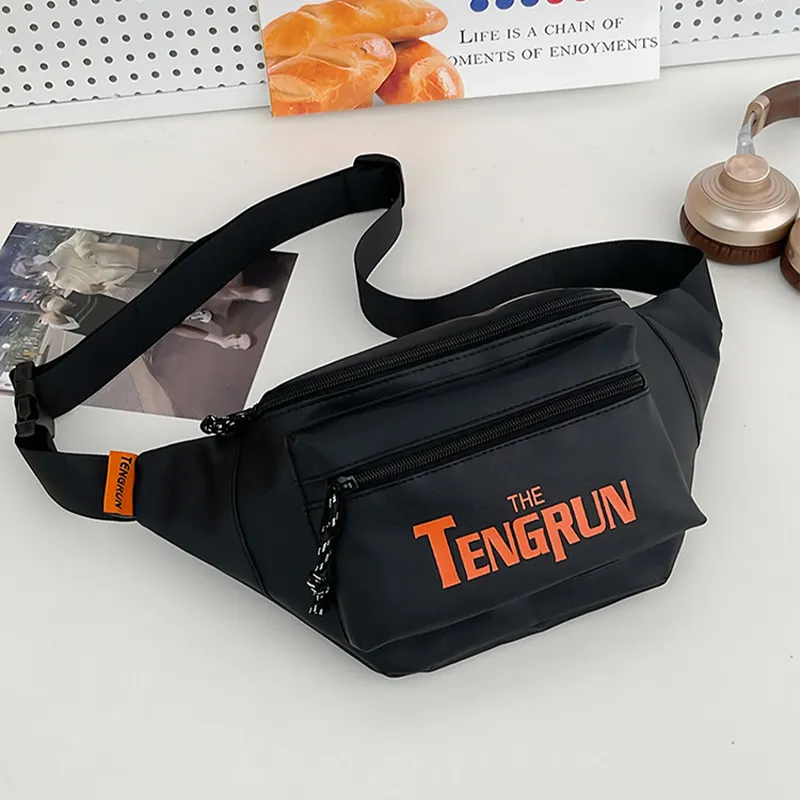 COLINS KEIRS Fabric Fanny Pack Regular Unisex Black/Khaki/Gray-7
