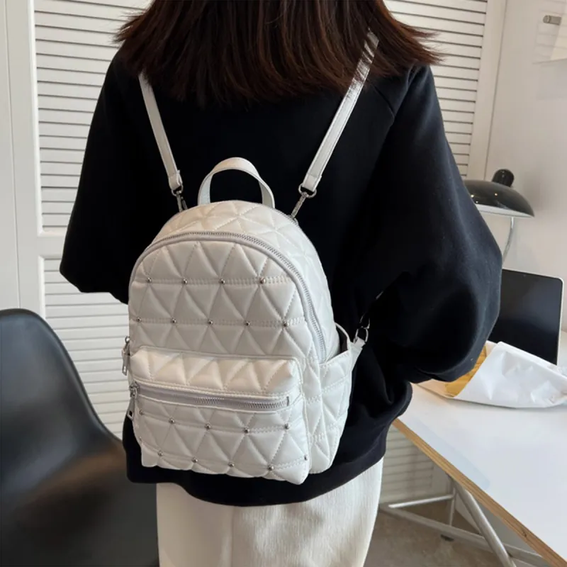 COLINS KEIRS PU Everyday Commute With Large Capacity Backpack Regular Women's White-1